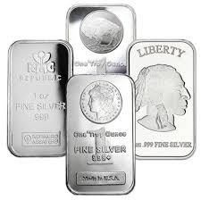 1 Troy Ounce Silver Bar (Various Styles)