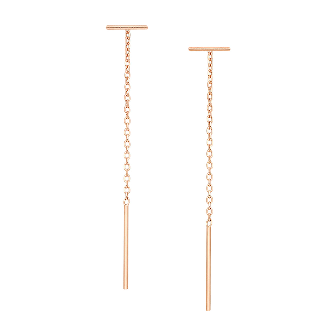 Rose Gold Threader Earrings