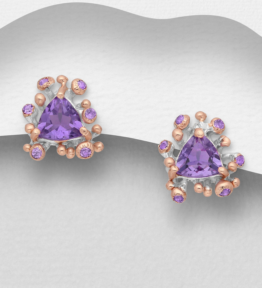 Amethyst Silver Earrings