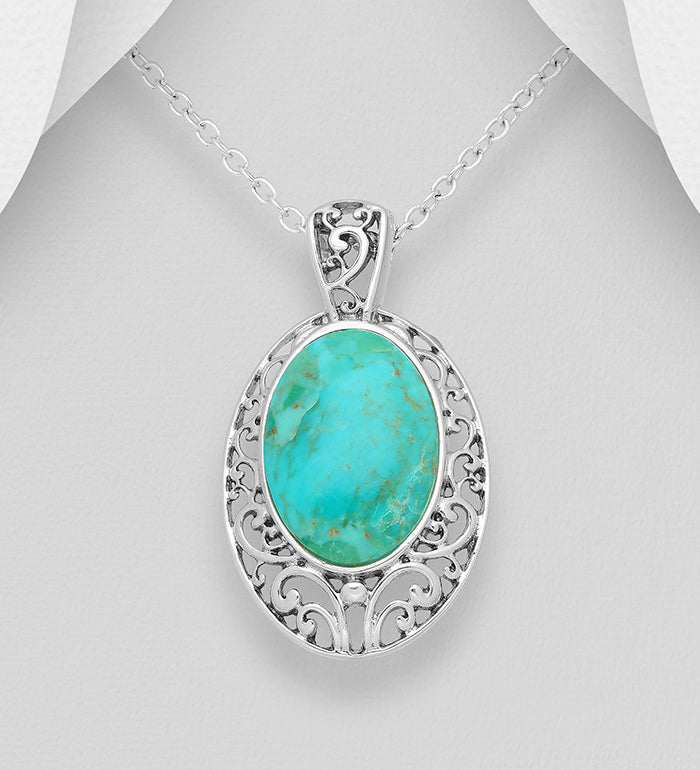 Turquoise Silver Pendant