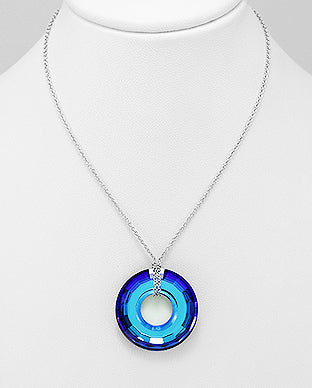 Bermuda Blue Crystal Necklace