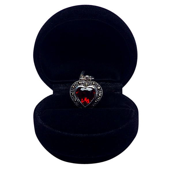 Garnet Heart Pendant