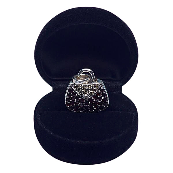 Garnet Purse Pendant