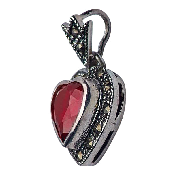 Garnet Heart Pendant