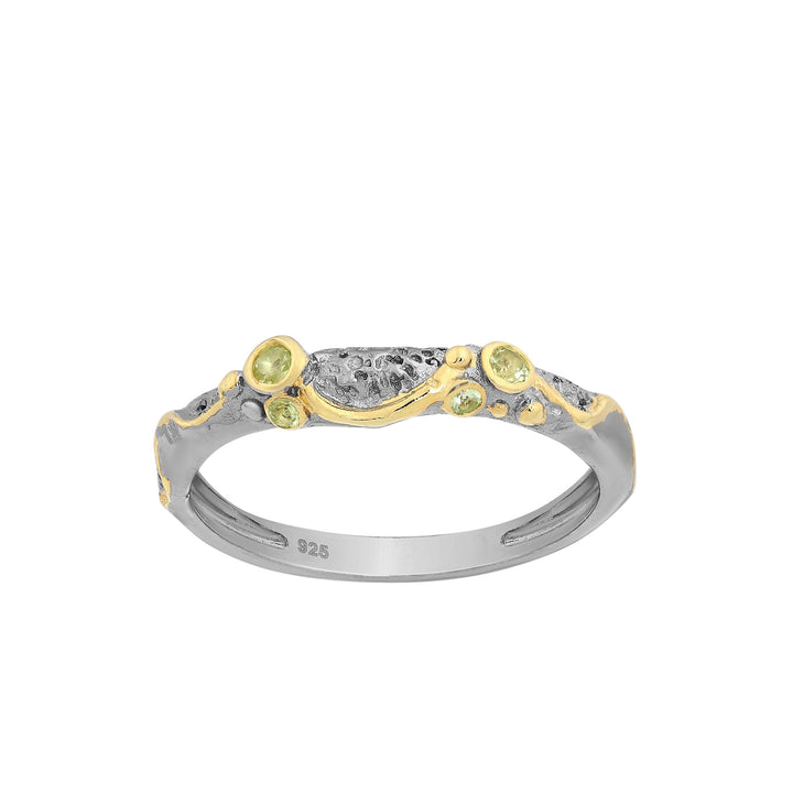 Peridot Silver Band