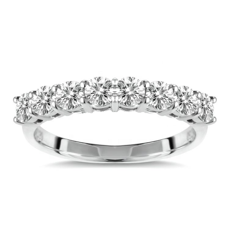 18K Gold Half Eternity 1 TCW Moissanite Ring