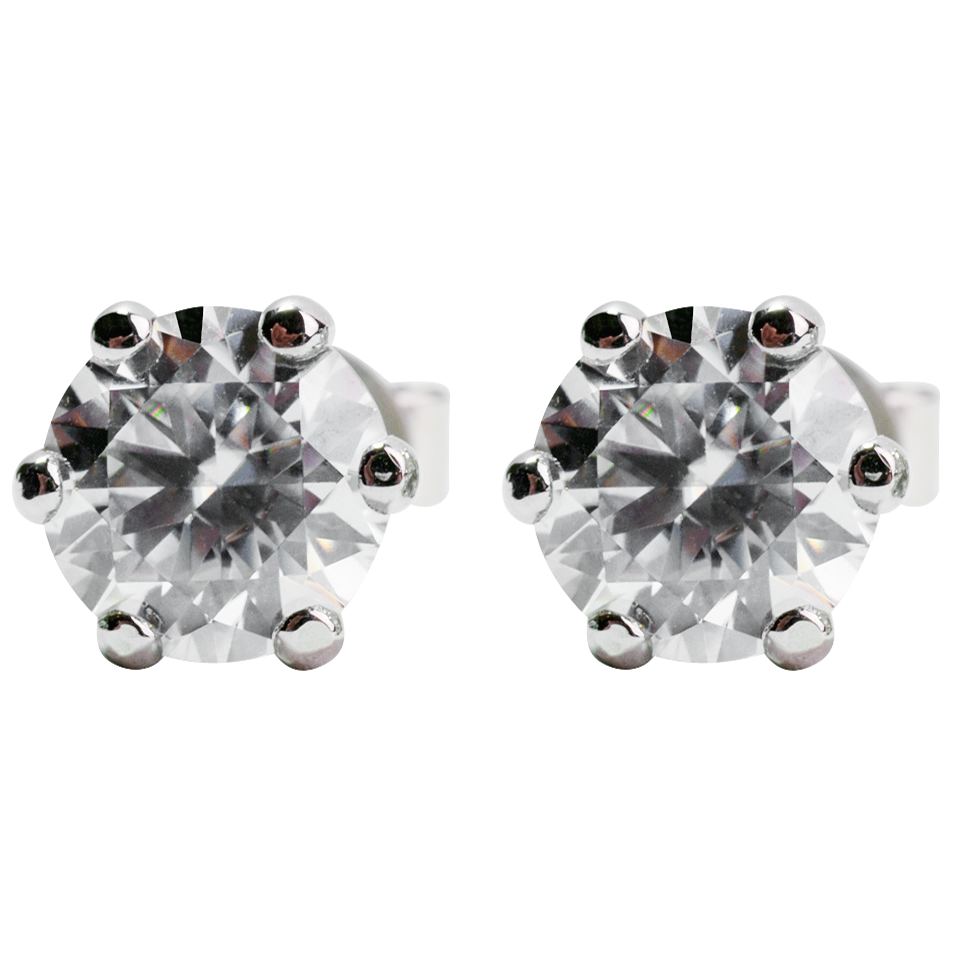 2 tcw Moissanite 18K Gold Earrings