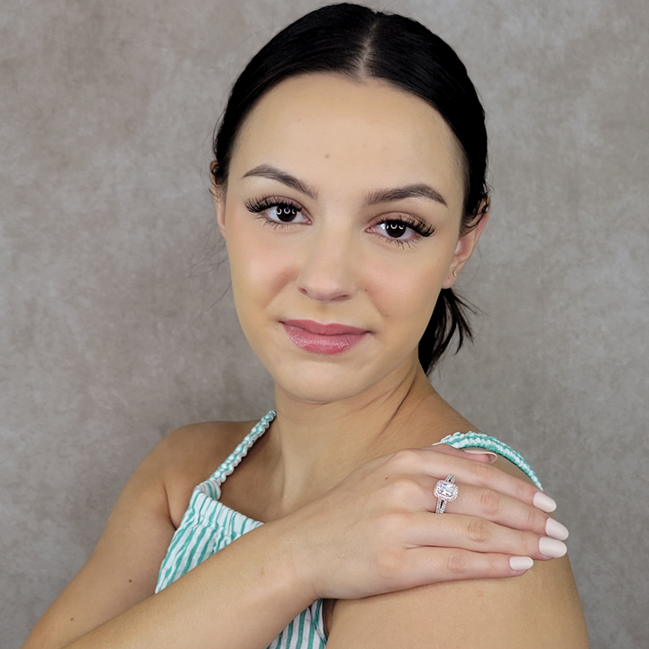 1.06 ct Emerald Diamond Simulant Ring