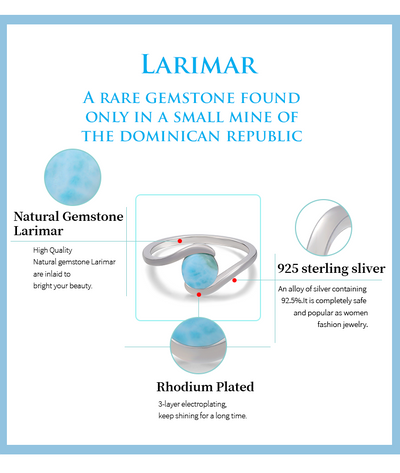 Larimar Silver Ring