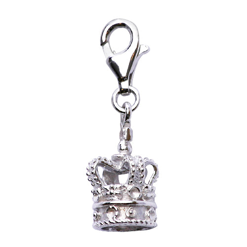 Sterling Silver Royal King's Crown Charm - SilverAndGold.com Silver And Gold