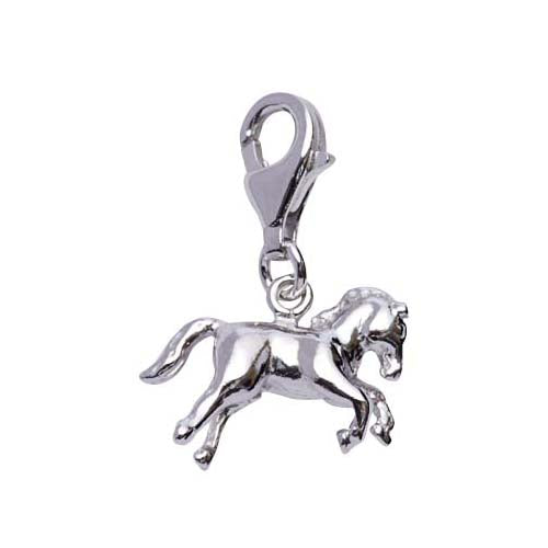 Sterling Silver Stallion Horse Charm - SilverAndGold.com Silver And Gold