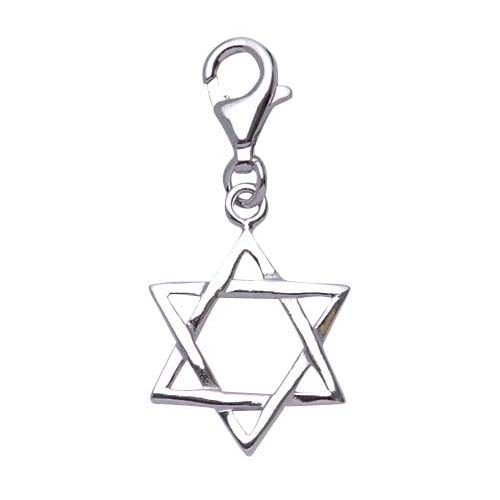 Polished Sterling Silver Star of David Charm - SilverAndGold.com Silver And Gold