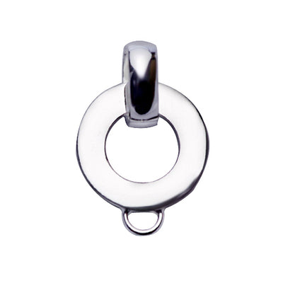 Polished Sterling Silver Charm Holder - SilverAndGold.com Silver And Gold