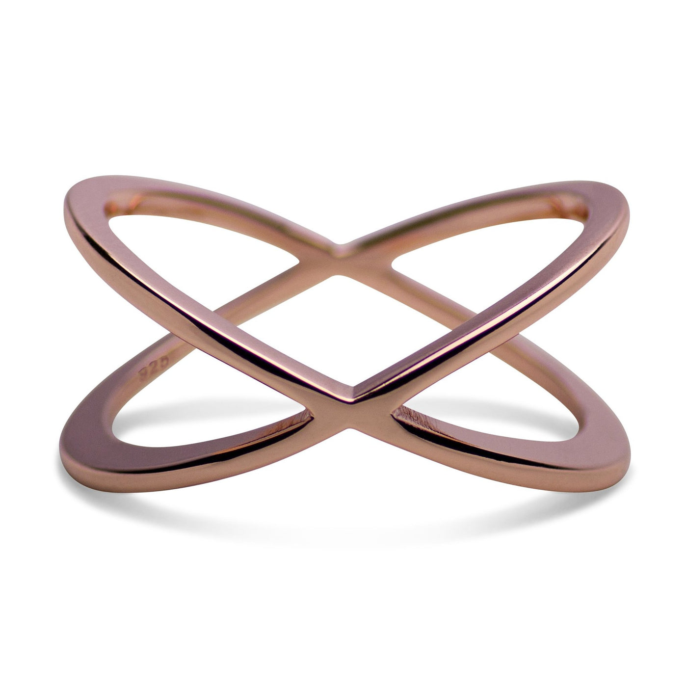 Rose Gold Crossover Ring