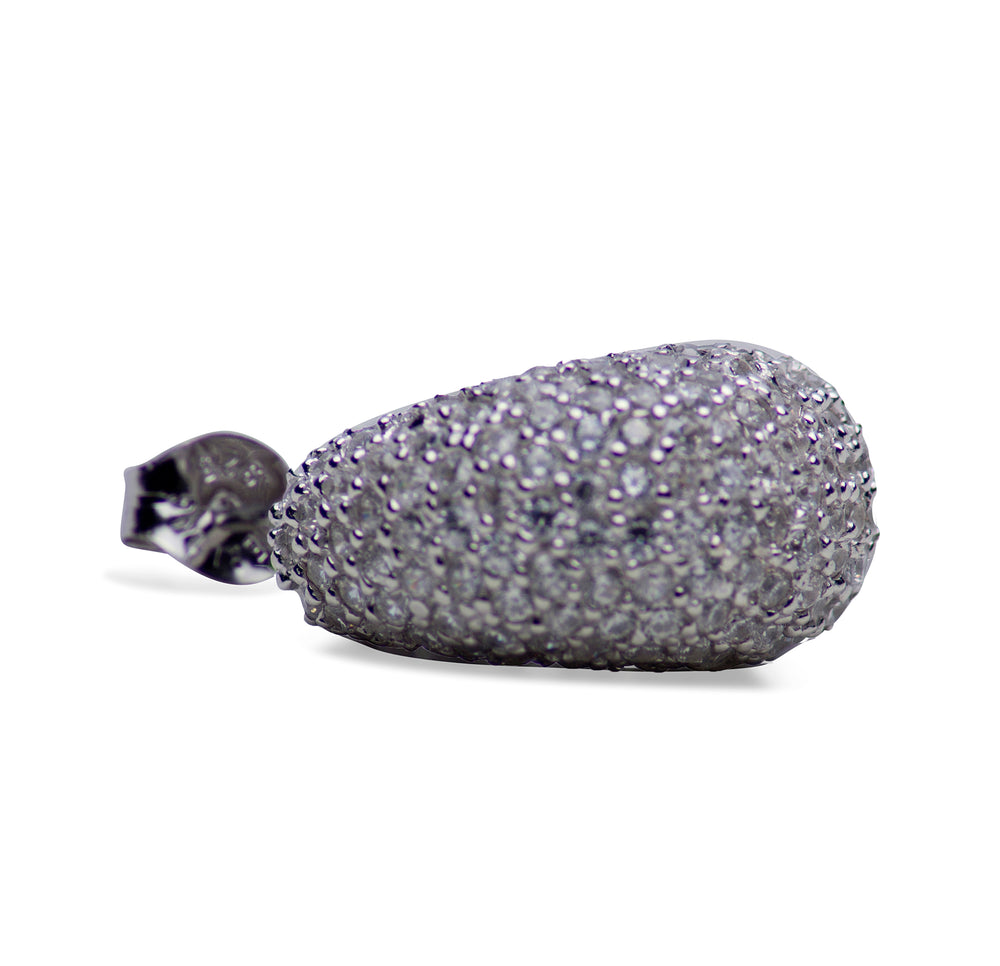 Cubic Zirconia Crescent Sterling Silver Earrings | SilverAndGold