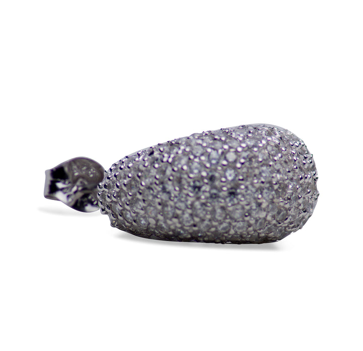 Cubic Zirconia Crescent Sterling Silver Earrings | SilverAndGold