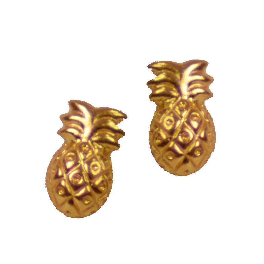 Pineapple Gold Stud Earrings