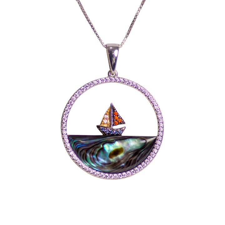 Abalone Sailboat Pendant