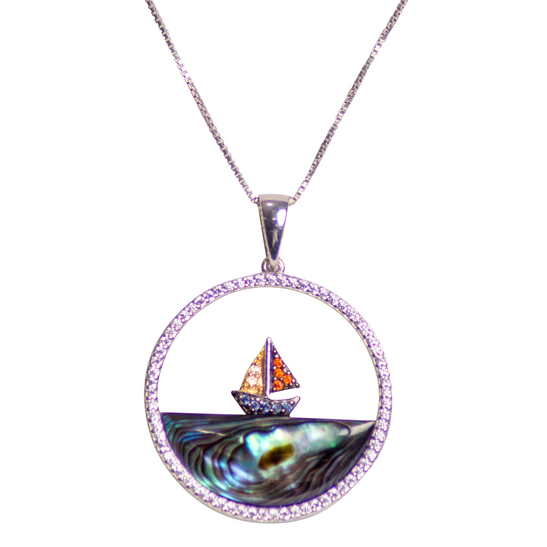 Abalone Sailboat Pendant