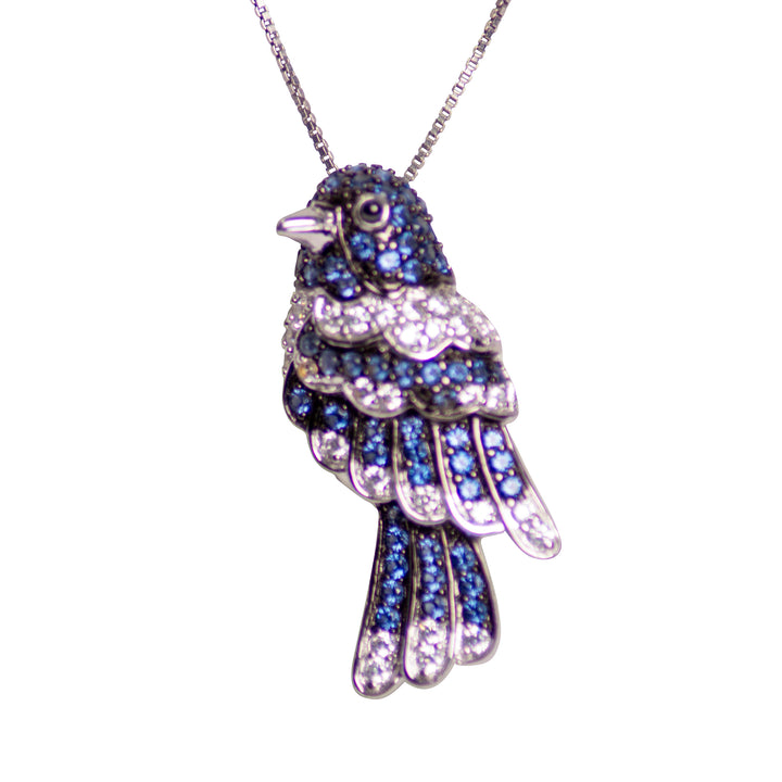 Blue Jay Bird Pendant & Brooch
