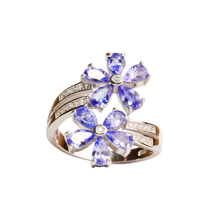 1.25 TCW Natural Tanzanite Ring