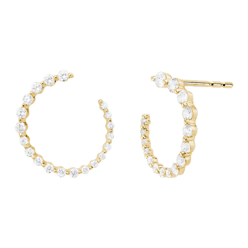 14K Gold Diamond Earrings