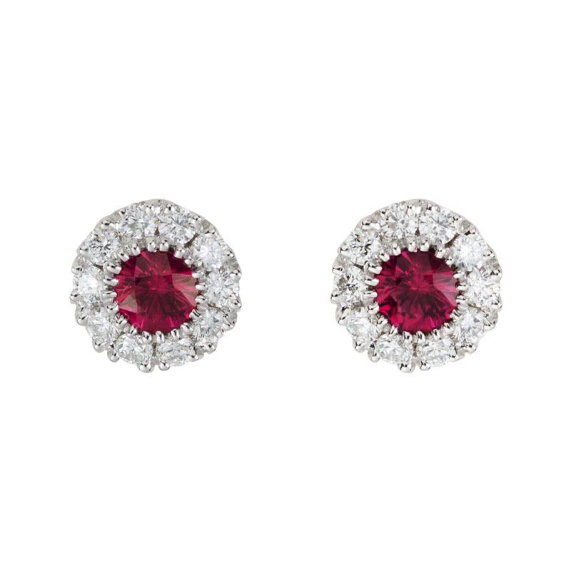 14K Gold Ruby Earrings