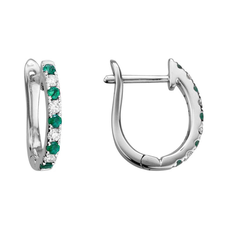 14K Gold Emerald Earrings