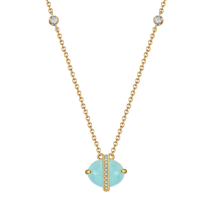 Aquamarine Gold Necklace