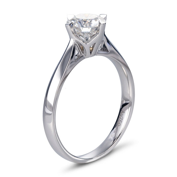 18K Gold 1 CT Moissanite Ring