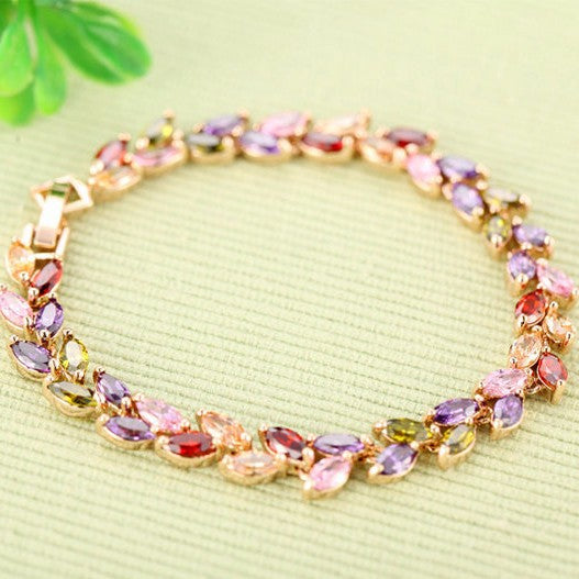 Multi-Gemstone Rose Gold Bracelet