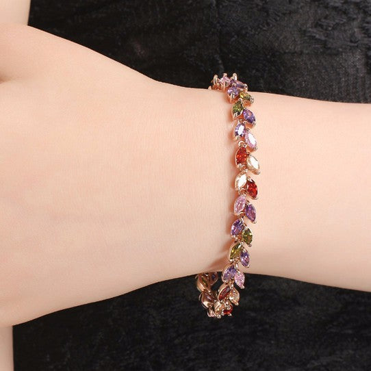Multi-Gemstone Rose Gold Bracelet