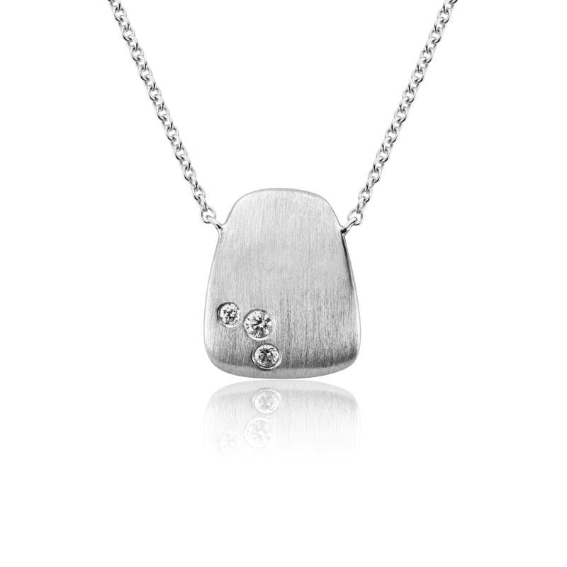14K White Gold Diamond Necklace
