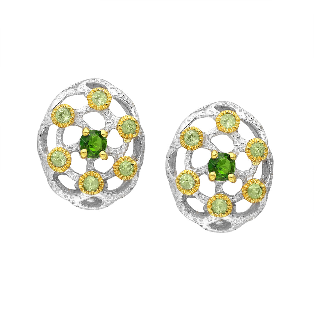 Peridot & Chrome Diopside Earrings