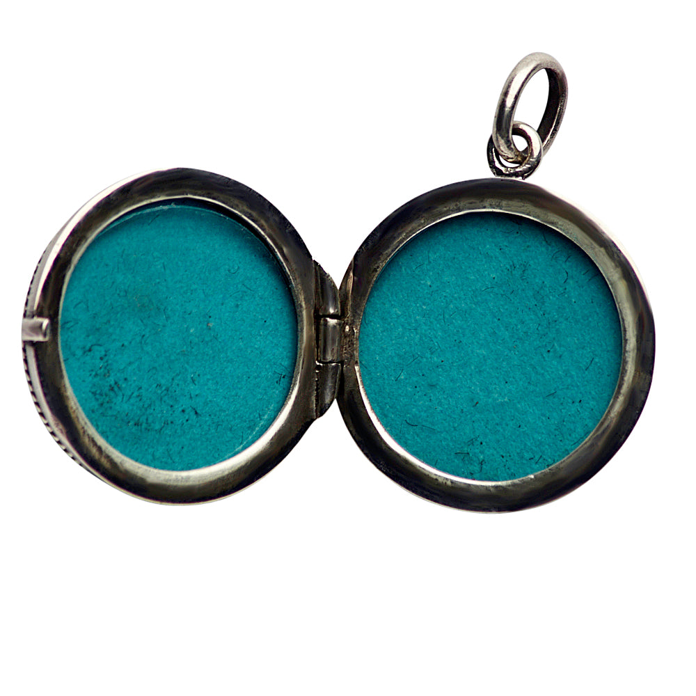 Black Onyx Silver Locket Pendant