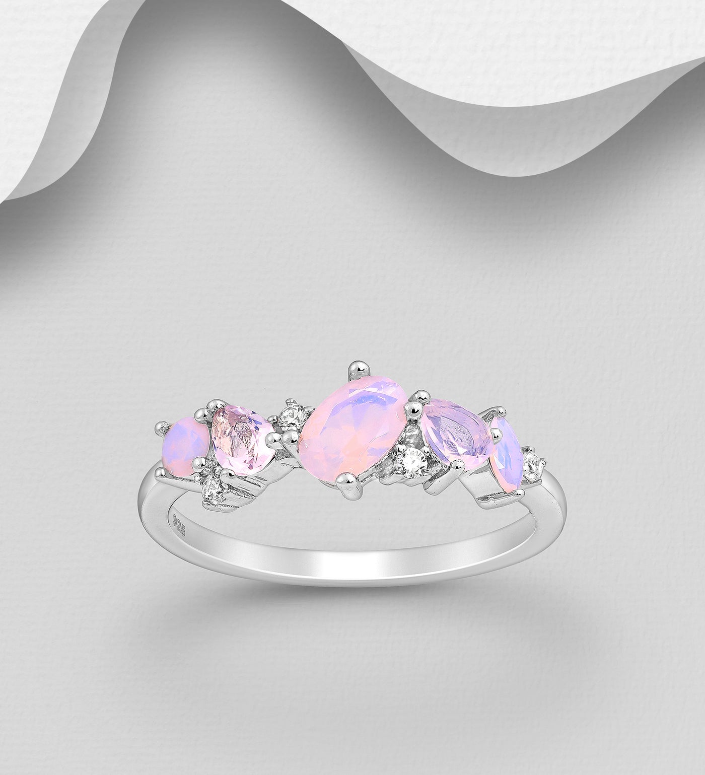 Pink Diamond Simulant Ring