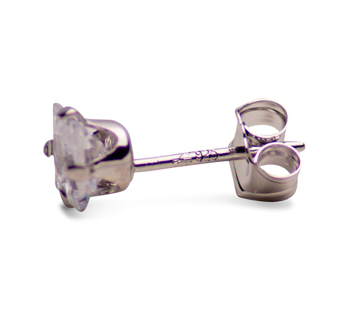 Princess Cut Cubic Zirconia Stud Earrings | SilverAndGold