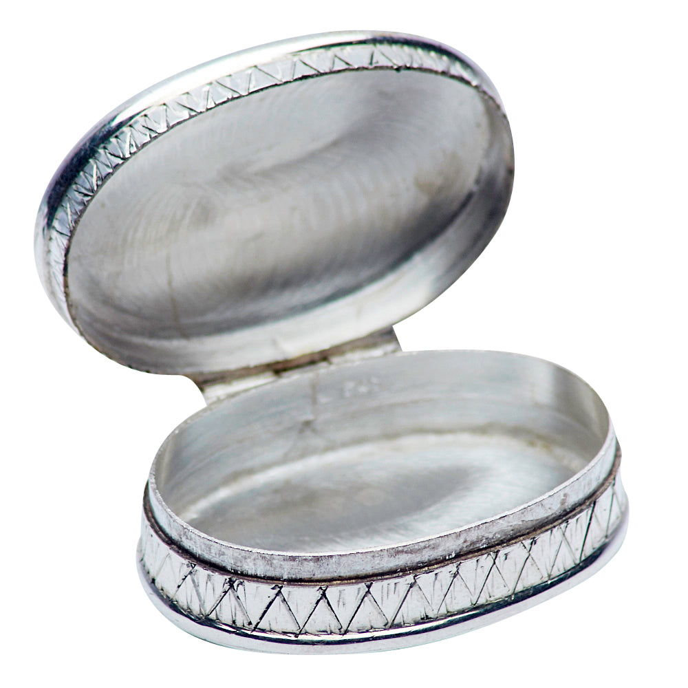 Sterling Silver Oval Victorian Box