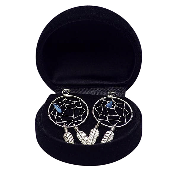 Sterling Silver & Turquoise Dreamcatcher Earrings | SilverAndGold
