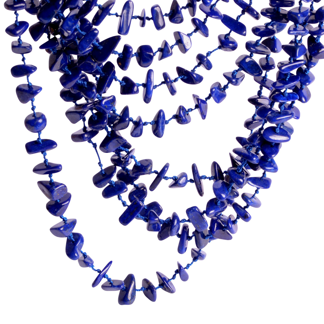 Multi Strand Blue Lapis Necklace