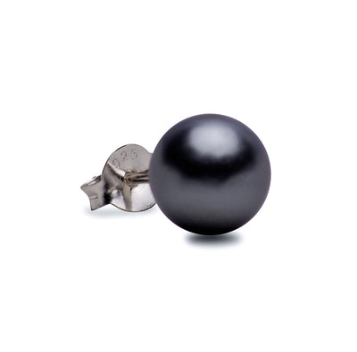 Dark Grey South Seas Pearl Earrings | SilverAndGold