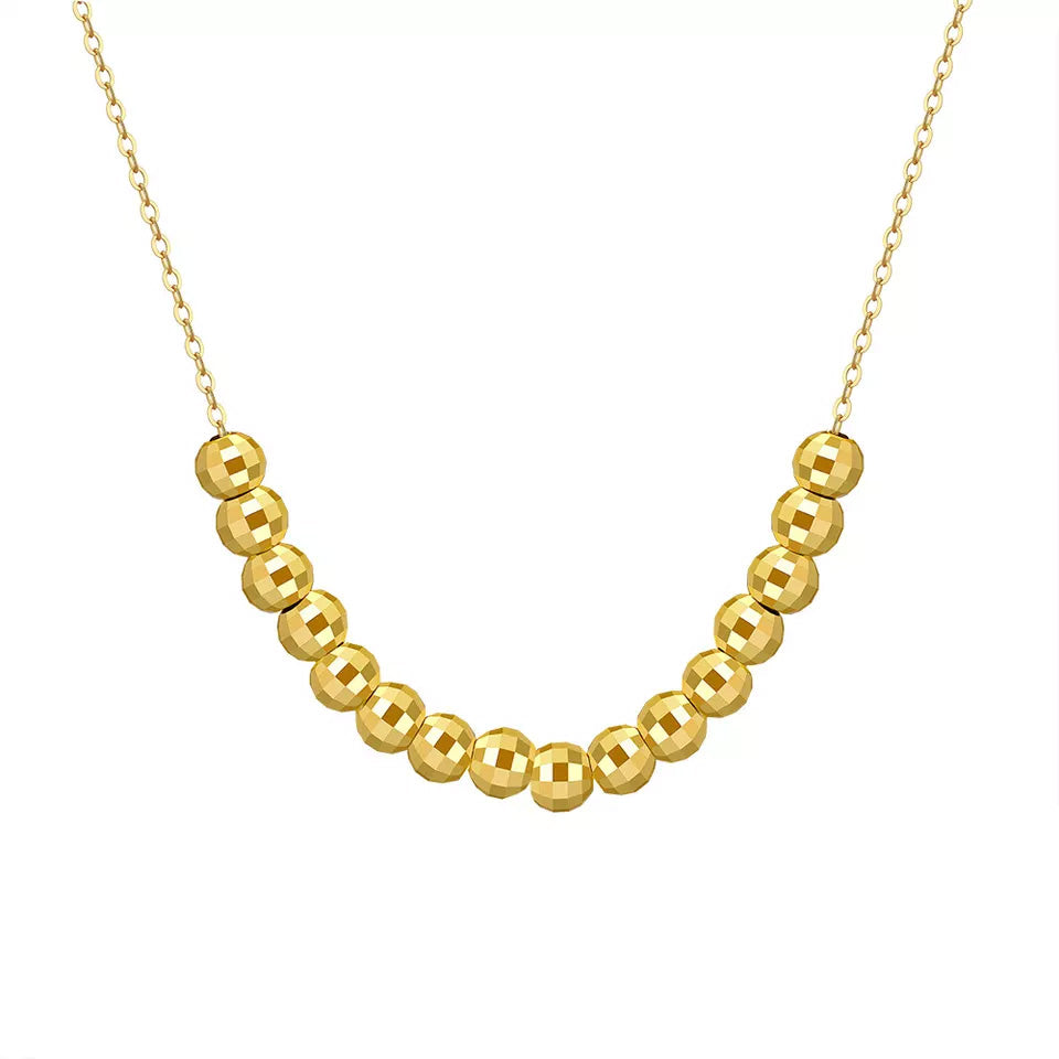 Beaded Gold Necklace