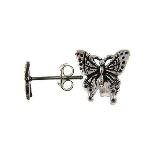 Sterling Silver Butterfly Post Earrings | SilverAndGold
