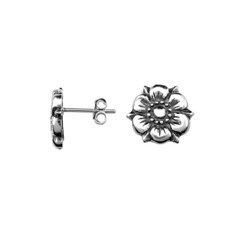 Sterling Silver Flower Stud Earrings | SilverAndGold