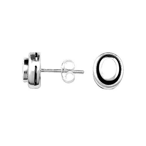 Mother of Pearl Simple Stud Earrings | SilverAndGold