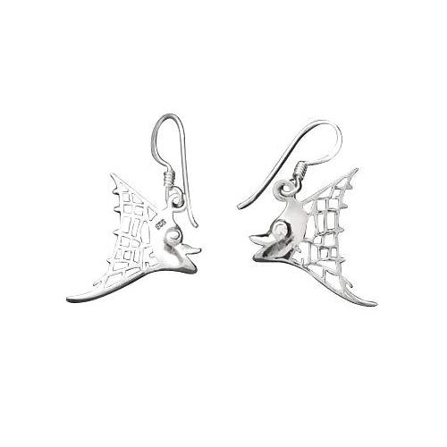 Sterling Angel Fish Dangle Earrings | SilverAndGold