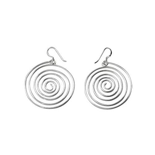Sterling Silver Spiral Retro Earrings | SilverAndGold