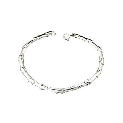 Silver 'H' Link Bracelet