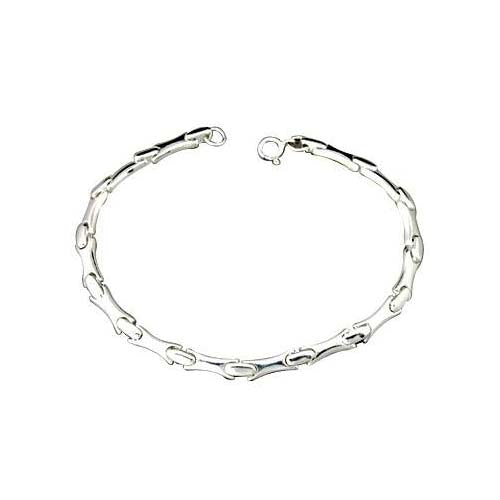 Wonderful 'H' Link Silver Bracelet - SilverAndGold.com Silver And Gold