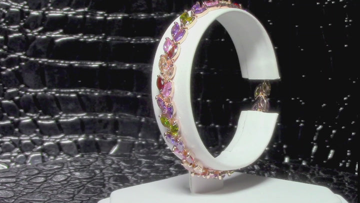 Multi-Gemstone Rose Gold Bracelet